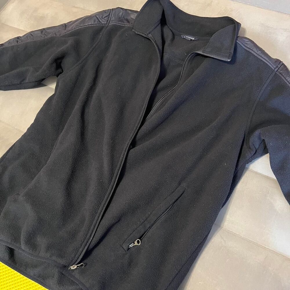 Lands-end Men's Black and Navy Jacket